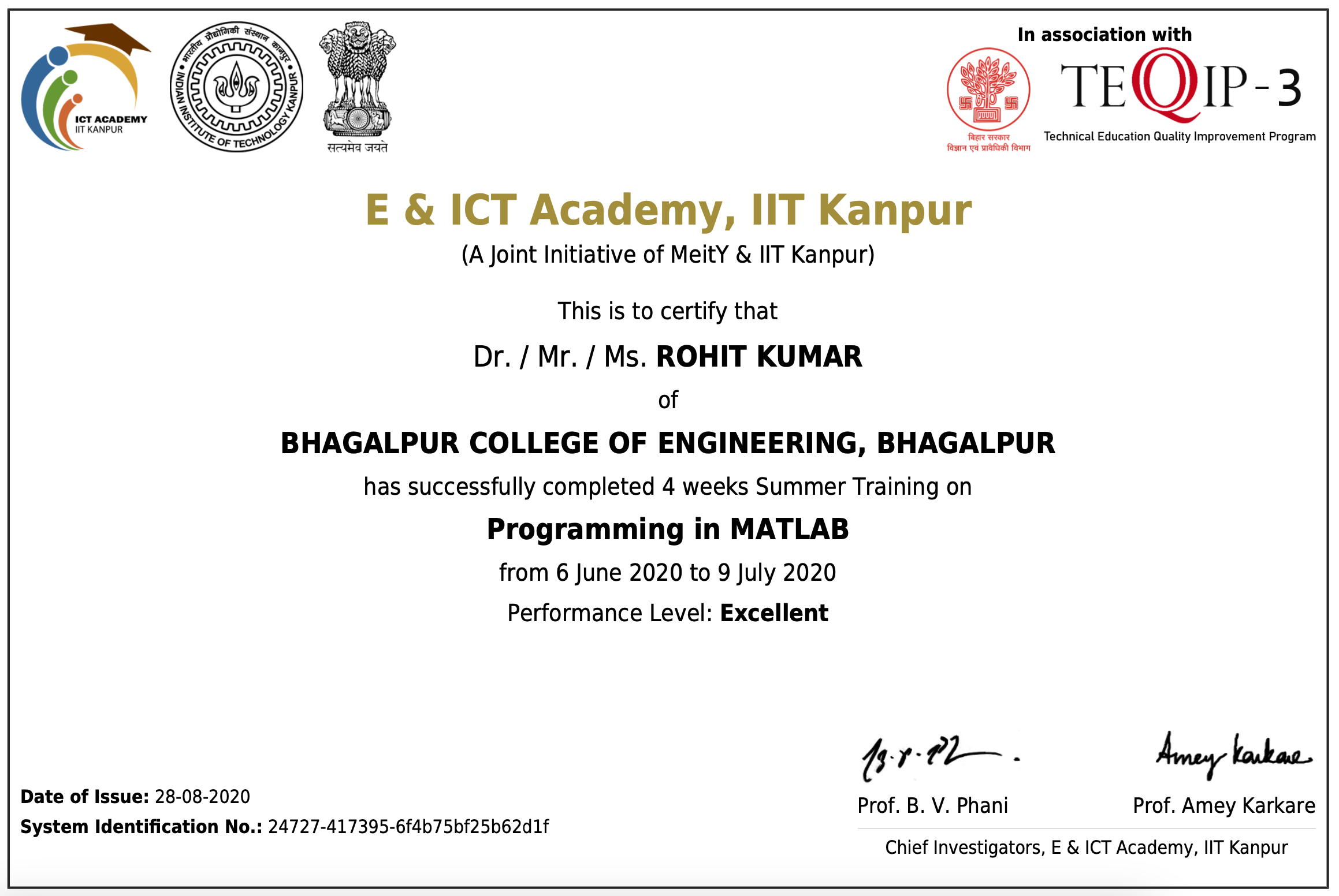 Programming in MATLAB